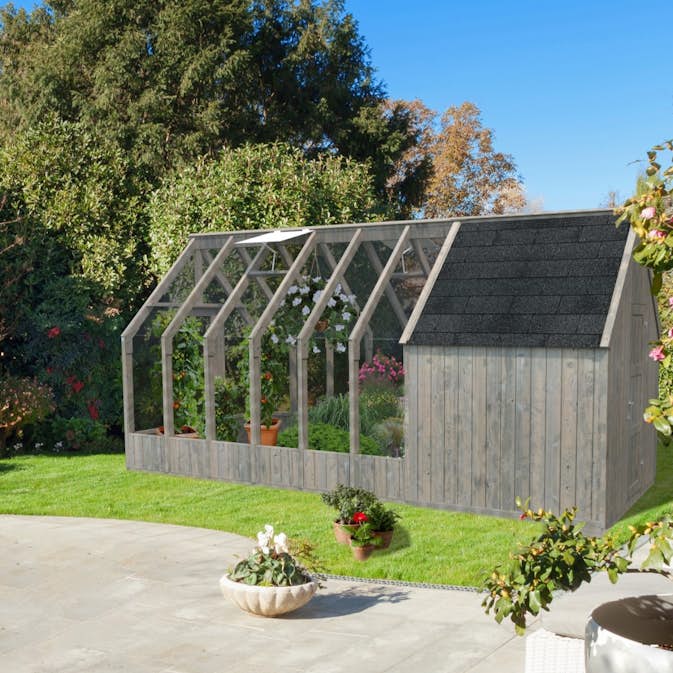 Förråd Palmako Emilia 4,4 m² Redskapsbod i Trä