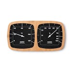 Bastutermo/hygrometer Narvi Aluminium/Bambu