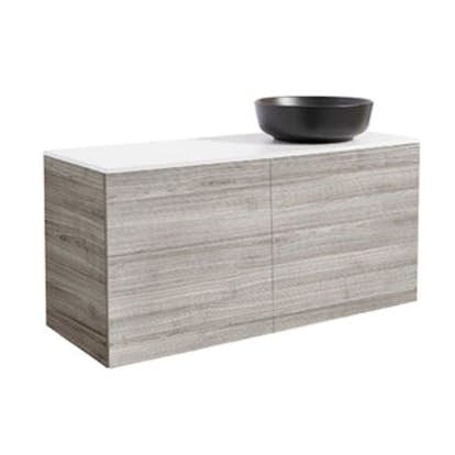 Tvättställsskåp Alterna Isella 120 med Bänkskiva Kvartskomposit och Runt Tvättställ