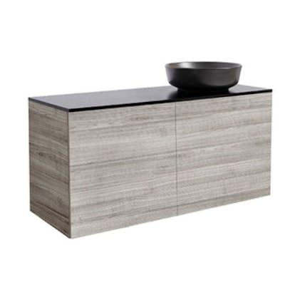 Tvättställsskåp Alterna Isella 120 med Bänkskiva Kvartskomposit och Runt Tvättställ