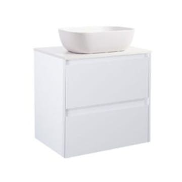 Tvättställsskåp Alterna Luxor med Bänkskiva Kvartskomposit och Rektangulärt Tvättställ