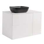 Tvättställsskåp Alterna Isella Tvättkorg med Bänkskiva Kvartskomposit och Rektangulärt Tvättställ