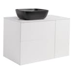 Tvättställsskåp Alterna Isella Tvättkorg med Bänkskiva Kvartskomposit och Rektangulärt Tvättställ