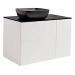 Tvättställsskåp Alterna Isella Tvättkorg med Bänkskiva Kvartskomposit och Rektangulärt Tvättställ