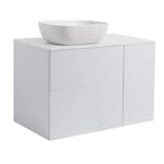 Tvättställsskåp Alterna Isella Tvättkorg med Bänkskiva Kvartskomposit och Rektangulärt Tvättställ