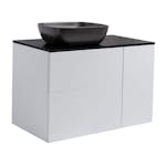 Tvättställsskåp Alterna Isella Tvättkorg med Bänkskiva Kvartskomposit och Rektangulärt Tvättställ