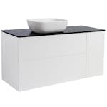 Tvättställsskåp Alterna Isella Tvättkorg med Bänkskiva Kvartskomposit och Rektangulärt Tvättställ