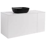 Tvättställsskåp Alterna Isella Tvättkorg med Bänkskiva Kvartskomposit och Rektangulärt Tvättställ