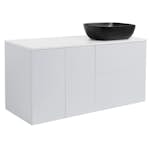 Tvättställsskåp Alterna Isella Tvättkorg med Bänkskiva Kvartskomposit och Rektangulärt Tvättställ