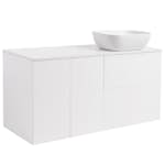 Tvättställsskåp Alterna Isella Tvättkorg med Bänkskiva Kvartskomposit och Rektangulärt Tvättställ