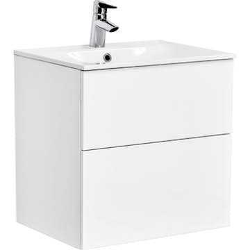 Tvättställsskåp Alterna Isella Kompakt med Ariella Mineralkomposit Tvättställ