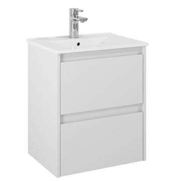 Tvättställsskåp Alterna Luxor Kompakt med Porslin Tvättställ