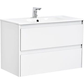 Tvättställsskåp Alterna Luxor med Materialkomposit Tvättställ