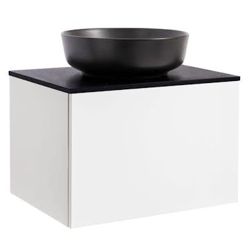 Tvättställsskåp Alterna Ella med Bänkskiva Kvartskomposit och Runt Tvättställ