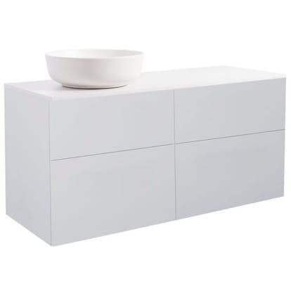 Tvättställsskåp Alterna Isella 120 med Bänkskiva Kvartskomposit och Runt Tvättställ