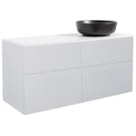 Tvättställsskåp Alterna Isella 120 med Bänkskiva Kvartskomposit och Runt Tvättställ