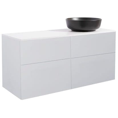 Tvättställsskåp Alterna Isella 120 med Bänkskiva Kvartskomposit och Runt Tvättställ