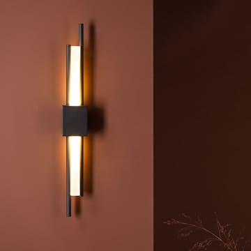 Inomhus Vägglampa Venture Home Clermont Svart/Vit Järn & Akryl