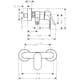 Duschblandare Hansgrohe Rebris S 1-grepps 150cc