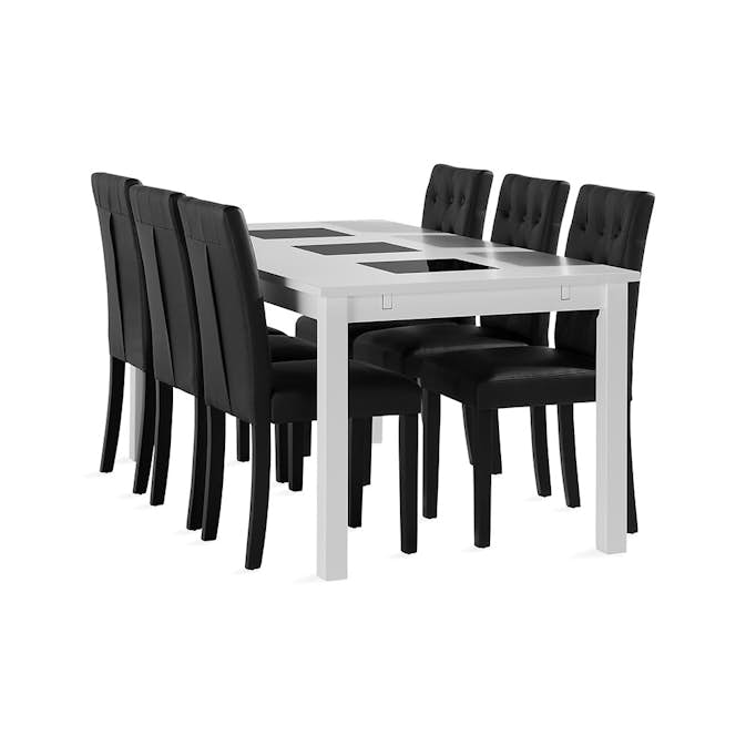 Matgrupp In Living Jasmin med 6 Brunnevik Stolar