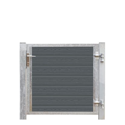 Artura kompositgrind högervänd - 99x95 cm + 16 cm stolpar