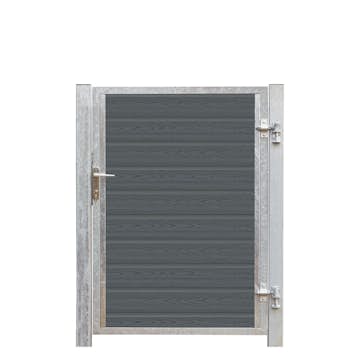 Artura kompositgrind - 99x135 cm + 16 cm stolpar för nedgjutning -  högervänd