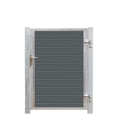 Artura kompositgrind - 99x135 cm + 16 cm stolpar för nedgjutning - högervänd