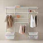 Garderobslösning Elfa Ready Solution Classic 10 216 cm Vit