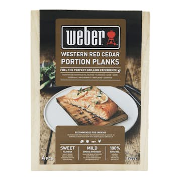 Rökplanka Weber Cederträ Stor 4-pack