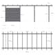 Pergola PLUS Cubic Dubbel 3 Moduler inkl. Tokyo Staket