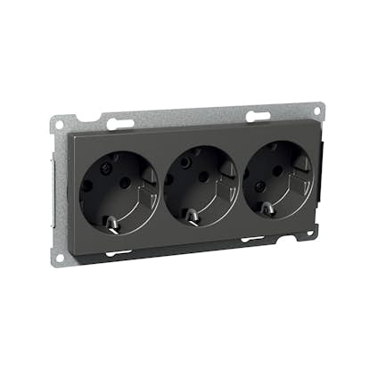 Vägguttag Schneider Electric Exxact 3-vägs