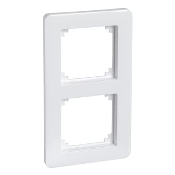 Ram 2-fack Schneider Electric Exxact Primo för Lodrät/Vågrät Montering med Bortbrytbar Mellandel Vit