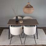 Matgrupp Venture Home Tempe 140 cm med 4 Berit Stolar Sammet