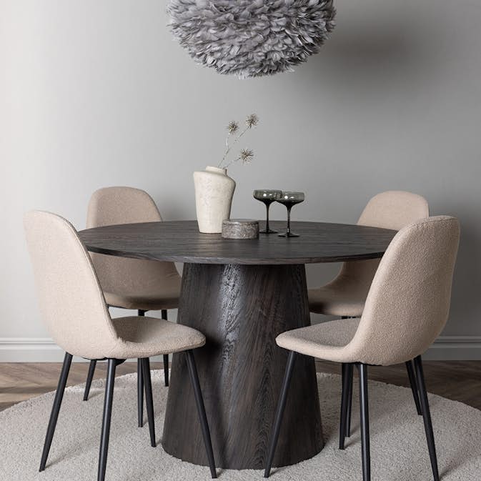 Matgrupp Venture Home Lanzo Ø120 cm med 4 st Polar stolar