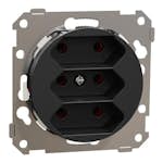 Vägguttag Elko One 3-vägs Euro Jordad Skruvanslutning