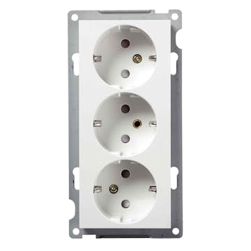 Vägguttag Elko Plus 3-Vägs utan Ram