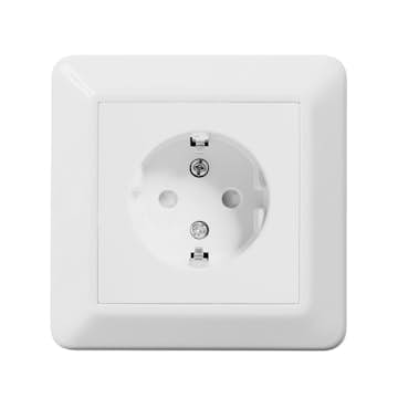 Vägguttag Elko 1-Vägs Infällt RS Renvit