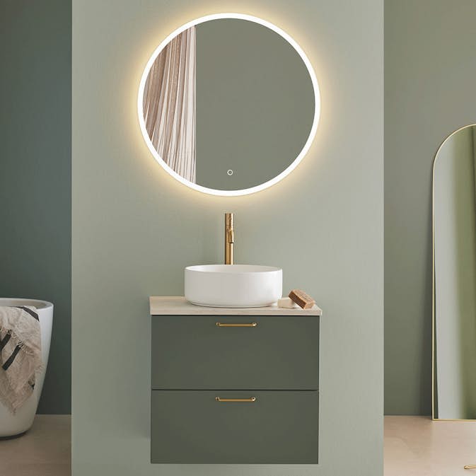 Tvättställsskåp Hafa Haze 2 Lådor med Bänkskiva och Handfat