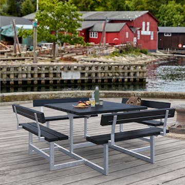 Picknickbord PLUS Picnic med 4 Ryggstöd 224 cm Plast Utomhus