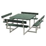 Picknickbord PLUS Picnic med 4 Ryggstöd ReTex 224 cm Utomhus