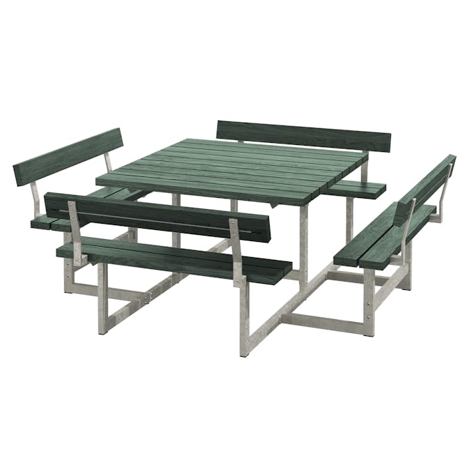 Picknickbord PLUS Picnic med 4 Ryggstöd ReTex 224 cm Utomhus