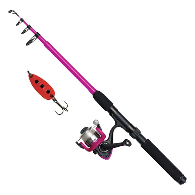 Fiskespö Kinetic Lille Viking Go Fishing Spin 5,6 Fot Röd