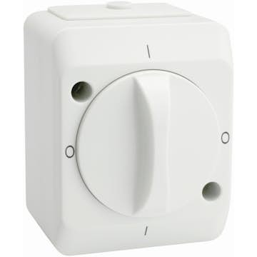 Strömbrytare Malmbergs Nordic Vridbr 2-Pol Vit 10Ax