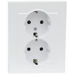 Vägguttag Malmbergs Optima 2-Vägs Mj Vit