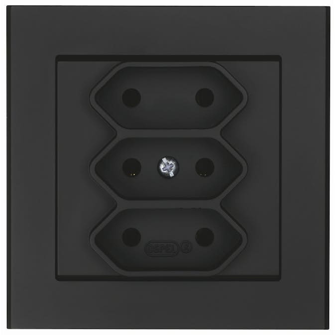 Vägguttag Malmbergs Optima 3-V Euro Sv med Skruvanslutning