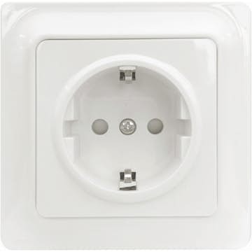 Vägguttag Malmbergs Gamma 1-Vägs Inf med Skruvanslutning