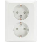 Vägguttag Malmbergs Gamma 2-Vägs Inf med Skruvanslutning