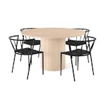 Matgrupp In Living Kopparbo Ø130 cm med 4 st Winston stolar