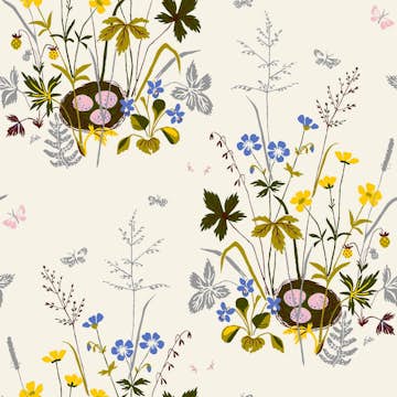 Tapet Boråstapeter Lisbet Jobs Fågelbo 1961