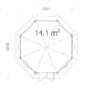 Lusthus Palmako Hanna 14,1 m2